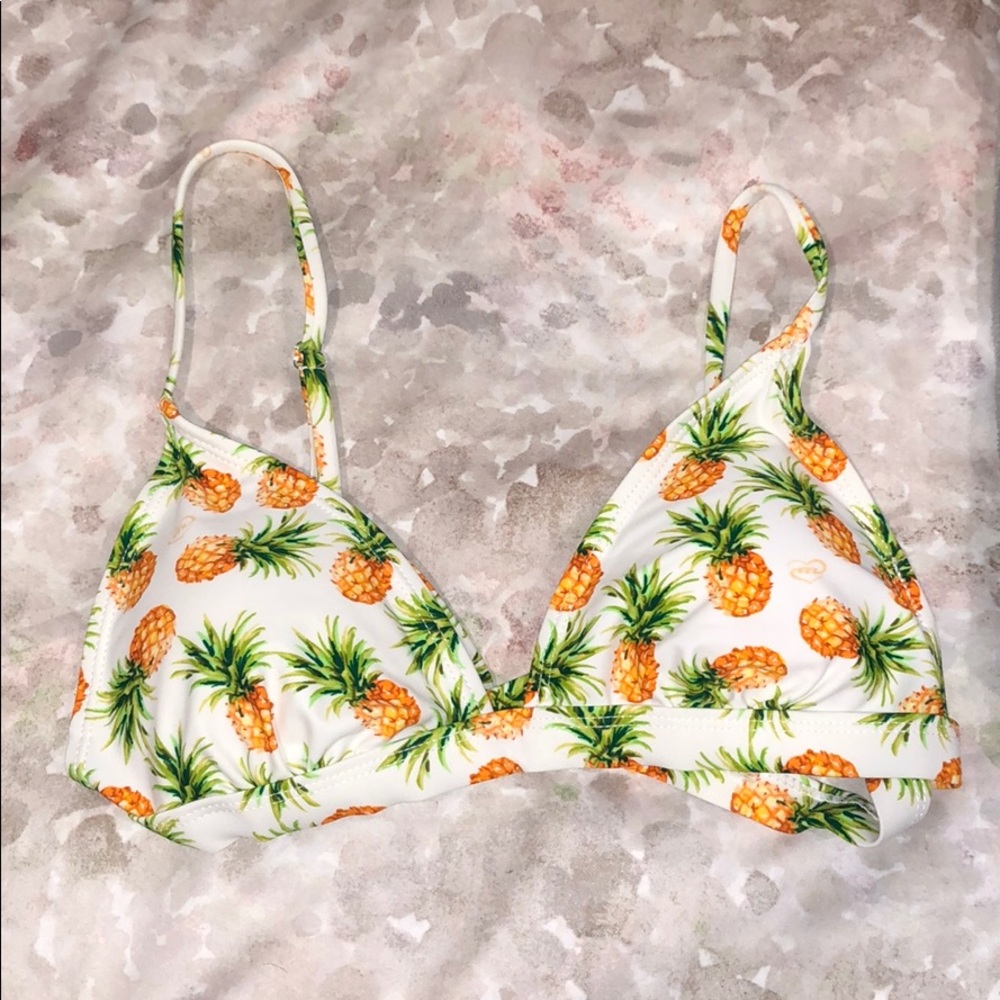 SHEIN pineapple bathing suit top